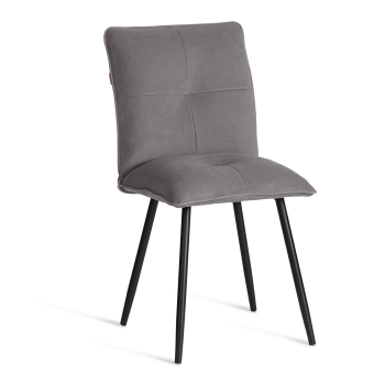 Стул обеденный Sweet, LT, флок, серый/черный, 29, 41х55х88 см