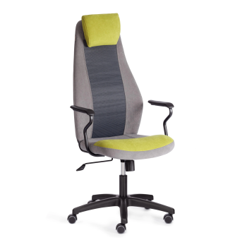 Кресло AVIATOR, флок, ткань, олива/серый/серый, 23/29/W-12