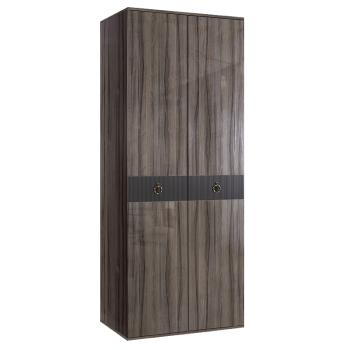 Шкаф 2-х дверный Римини СОЛО (Орех империя/Золото) РМШ2/2(s)