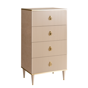 Комод 4 ящика Римини СОЛО (Латте/Золото) РМКМ-6(s)
