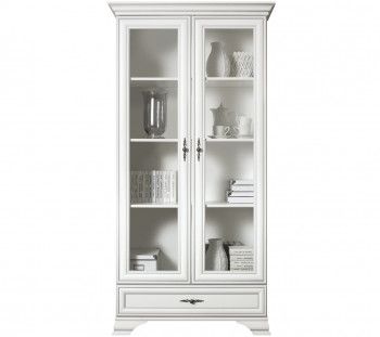 Шкаф с витриной Кентаки REG2W1S белый