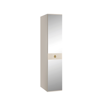 Шкаф 1-но дверный с зеркалом Римини СОЛО (Бежевый/Золото) РМШ1/1(s)