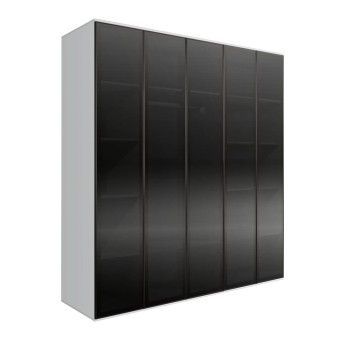 Шкаф 5-ти дв. Bogemia Air (Белый/Черный) БМШ2/5(5)