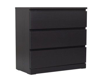 МАЛЬМ / VARMA Комод ИКЕА / IKEA 3, 80x78x40, шпон, черный