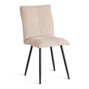 Стул обеденный Sweet, LT, флок, бежевый/черный, 7, 41х55х88 см