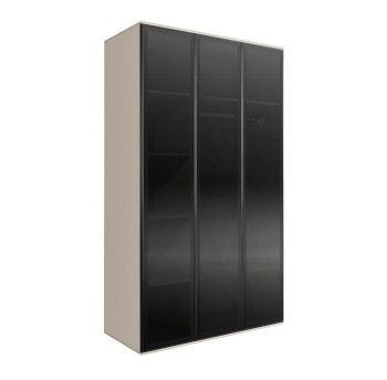 Шкаф 3-х дверный Bogemia Air (Слоновая кость/Черный) БМШ2/3(3)