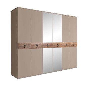 Шкаф 6-ти дв. с зеркалами Bogemia Wood Fa (Мокка/Хром) БМШ1/6(Wo)