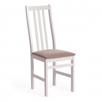 Стул SWEDEN white, ткань бежевая (Ford William 7)