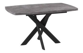 Стол Andres-130 (130/165 х 85 / дымчатая керамика / черный)