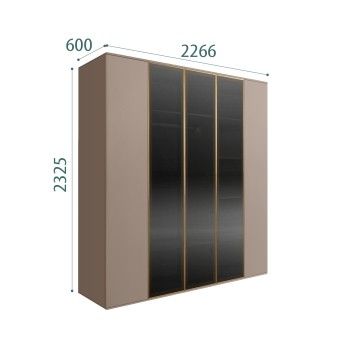 Шкаф 5-ти дв. Bogemia Air (Мокка/Золото) БМШ2/5(3)