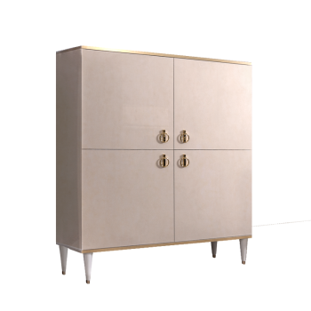 Пенал 4 двери Римини (Латте/Золото) РМП-3