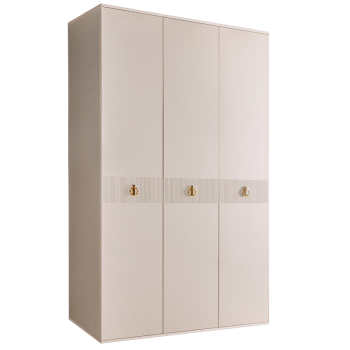 Шкаф 3-х дверный Римини СОЛО (Бежевый/Золото) РМШ2/3(s)
