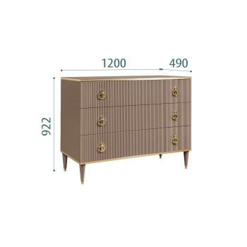 Комод Римини СОЛО (Мокка/Золото) РМКМ-1(s)