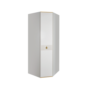 Шкаф угловой Римини СОЛО (Белый/Золото) РМШУ2/1(s)