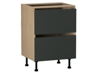 Стол с ящиками СЯ-60 (2), Женева (600*520*870) Дуб Палермо/Зеленый матовый, 21922