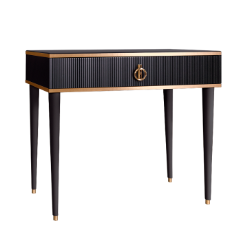 Стол туалетный узкий Римини СОЛО (Черный/Золото) РМСТ-1(s)[9]