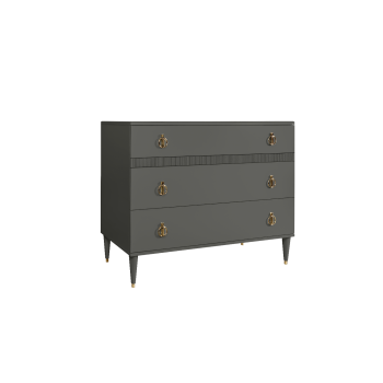 Комод с планкой Римини СОЛО (Серый/Золото) РМКМ-3(s)
