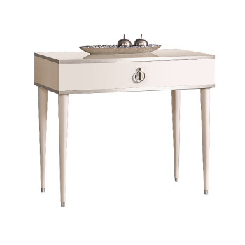 Стол туалетный узкий Римини (Слоновая кость/Серебро) РМСТ-1[9]