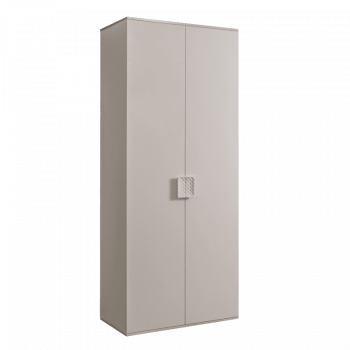 Шкаф 2-х дв. для платья Диора слоновая кость/серебро ДШ2/2