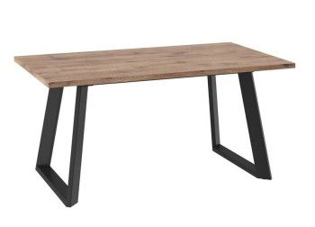 Стол раздвижной Napoli Lux (R)-160 (Дуб велингтон/Чёрный) 160(205)х90