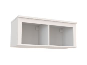 САГА полка навесная 2 секции белая