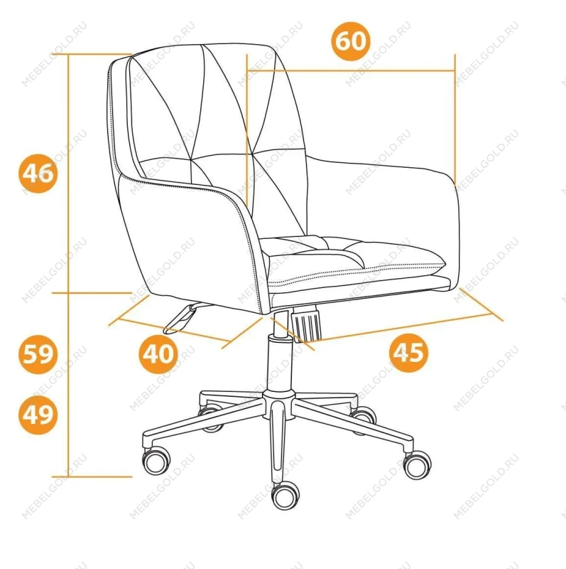 Кресло GARDA, флок, серый, 29 | изображение 10