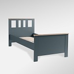 САГА кровать двойная 140х200 темно-бирюзовая/ясень | изображение 2
