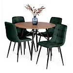 Стул CHILLY (mod. JSC-220), Велюр/металл, 44,5х52,5х88 см, dark green (темно-зеленый) HLR57 / черный | изображение 5