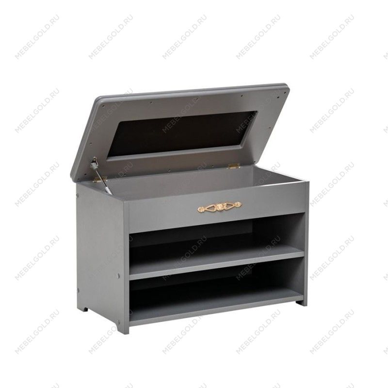 Обувница Патриция (Серый ясень / ткань V 19, каретная стяжка) | изображение 2