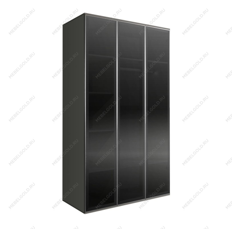 Шкаф 3-х дверный Bogemia Air (Серый/Серебро) БМШ2/3(3)