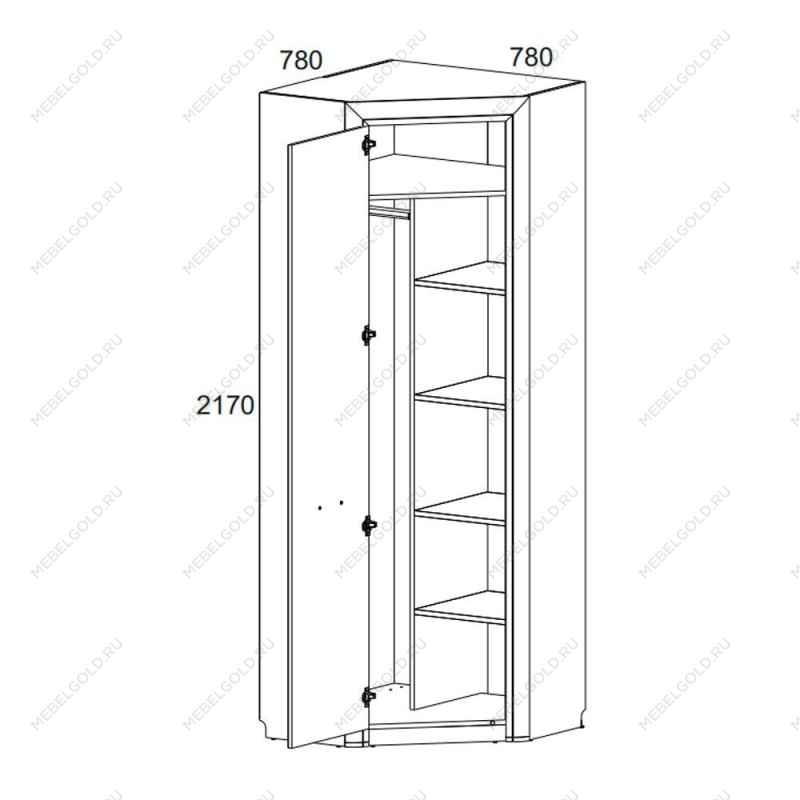 Шкаф угловой Оливия 77 | изображение 2