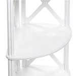 Этажерка-стеллаж угловая Джульетта-4 (молочный дуб) | изображение 1