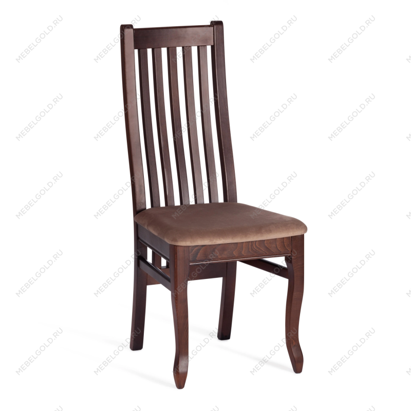 Стул DOLCE мягкое сидение, бук, 40х46х100см, Tobacco, велюр, Tenerife mocca