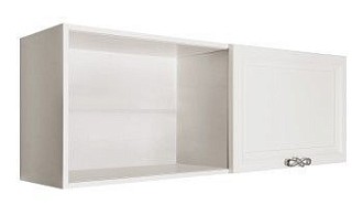 Полка навесная книжная Мишель белый матовый