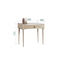 Стол туалетный узкий Римини СОЛО (Ваниль/Серебро) РМСТ-1(s)[9]