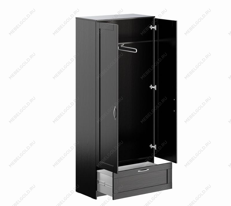 БРИМНЭС / СИРИУС Шкаф ИКЕА / IKEA для одежды 2 двери и 1 ящик Дуб Венге | изображение 2