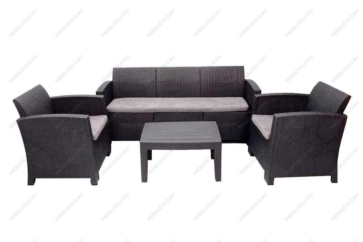 Комплект мебели Arizona Set Max, антрацит (на 5 персон)