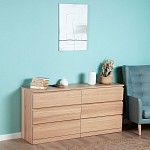 МАЛЬМ / VARMA Комод ИКЕА / IKEA 6D, 160x78x40, шпон, беленый дуб | изображение 4