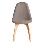 Стул CINDY SOFT (mod. C1021F1-1), фактурный велюр/дерево бук, 55 х 48 х 83 см, Серый LY1701-26 / натуральный | изображение 4