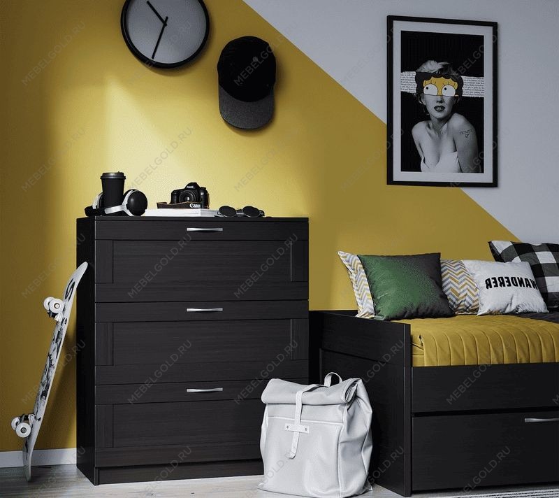 BRIMNES / СИРИУС комод ИКЕА / IKEA 3 ящика Дуб Венге | изображение 4