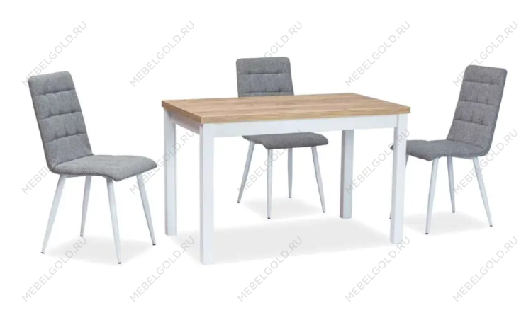 Стол обеденный Signal ADAM 100 (дуб ланселот/белый мат) | изображение 2