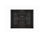 БРИМНЭС / СИРИУС тумба ИКЕА / IKEA 2 двери со стеклом и 3 ящика 117х95 Дуб Венге | изображение 1