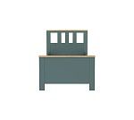 САГА кровать одинарная 90х200 темно-бирюзовая/ясень | изображение 1