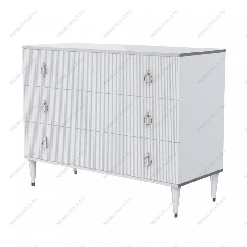 Комод Римини СОЛО (Белый/Серебро) РМКМ-1(s)