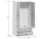 Шкаф платяной Коен SZF2D2S ясень снежный | изображение 2