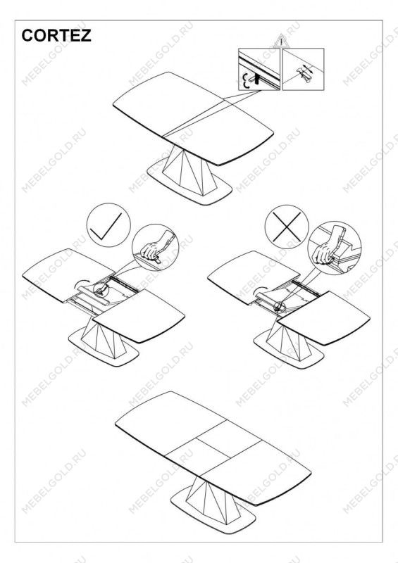 Стол обеденный SIGNAL CORTEZ 160 (серый керамический/матовый антрацит) | изображение 6
