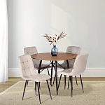 Стул CHILLY (mod. JSC-220), Велюр/металл, 44,5х52,5х88 см, Light grey (светло-серый) HLR14 / черный | изображение 10