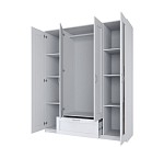 БРИМНЭС / СИРИУС Шкаф ИКЕА / IKEA комбинированный 4 двери и 1 ящик белый (с 2 зеркалами) | изображение 2