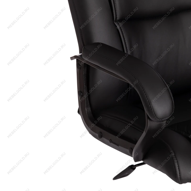 Кресло BERGAMO хром (22), кож/зам, черный, 36-6 | изображение 8