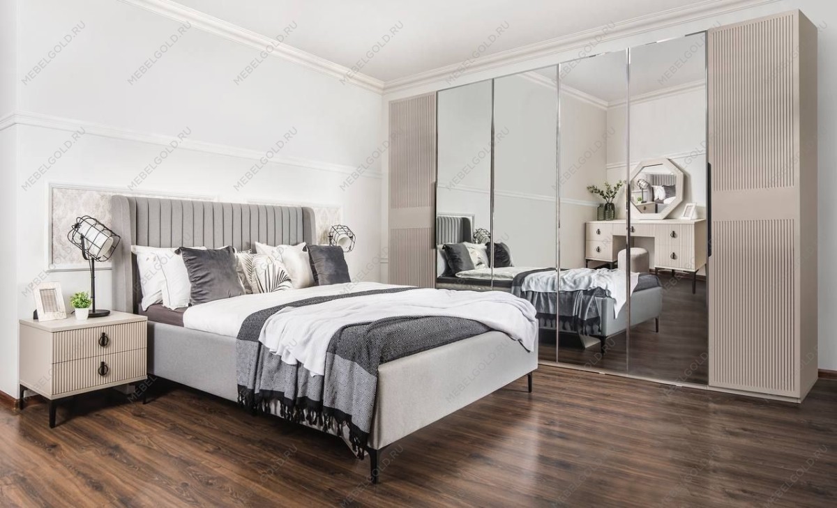 Спальня Стелла 6-дверная светло серый камень | изображение 3